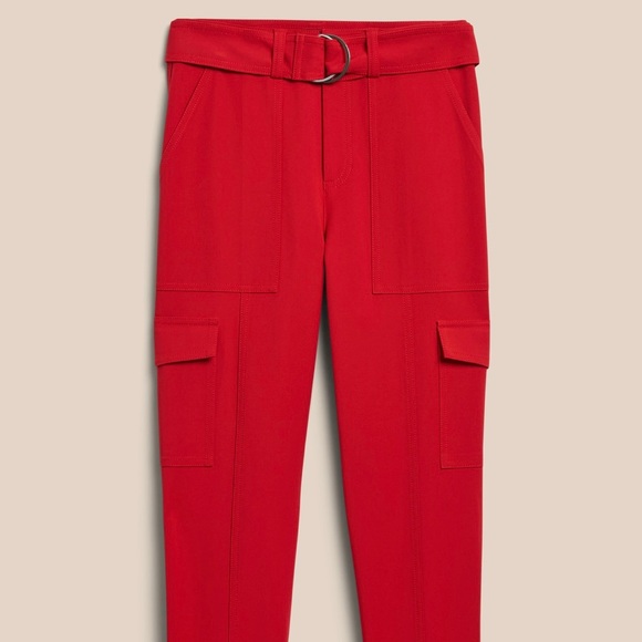 Banana Republic Pants - NWT Banana Republic Tapered Red Cargo Pant Size 8